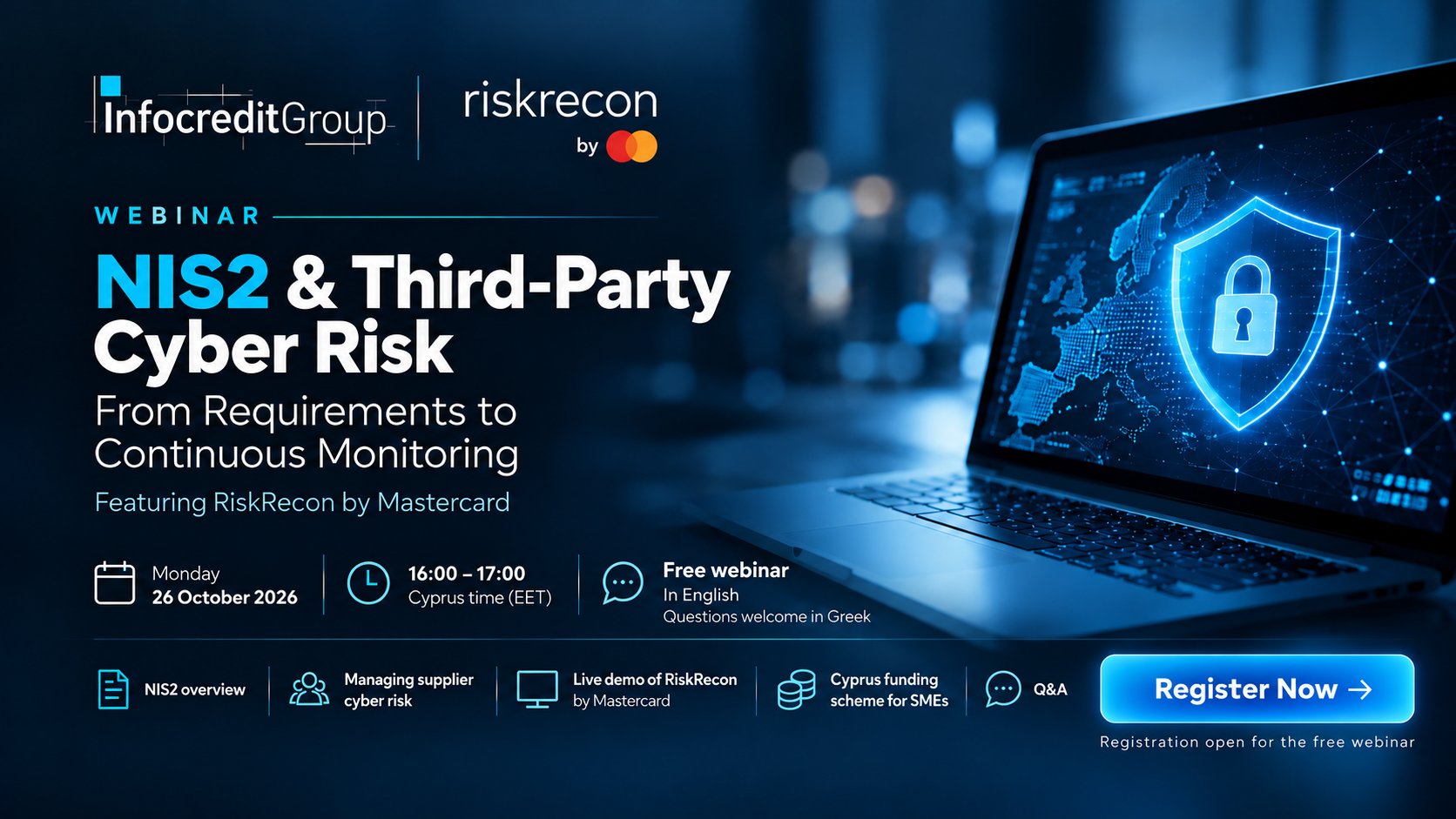 NIS2 & Third-Party Cyber Risk: From Requirements to Continuous Monitoring webinar banner